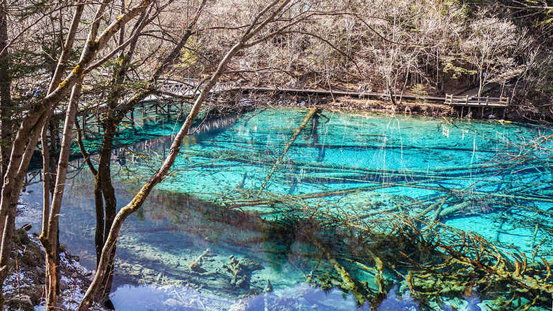 Unique Landscape of Jiuzhaigou