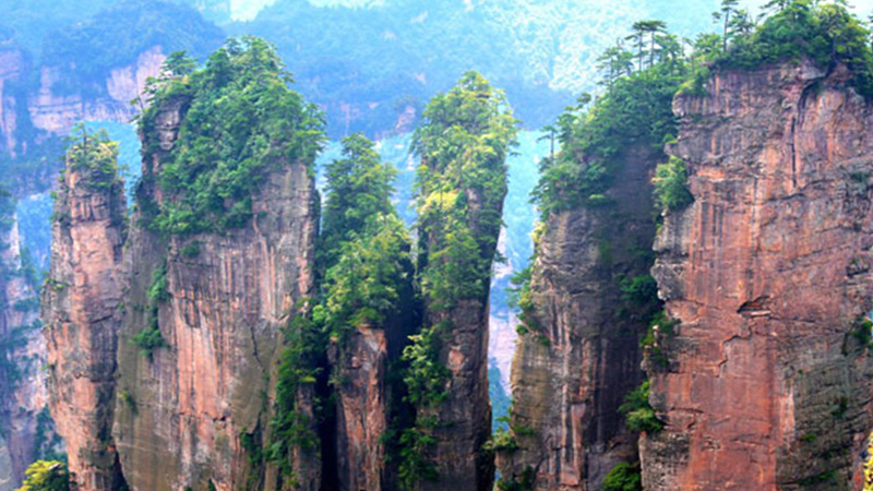Towering mountains in Zhangjiajie National Forest Park