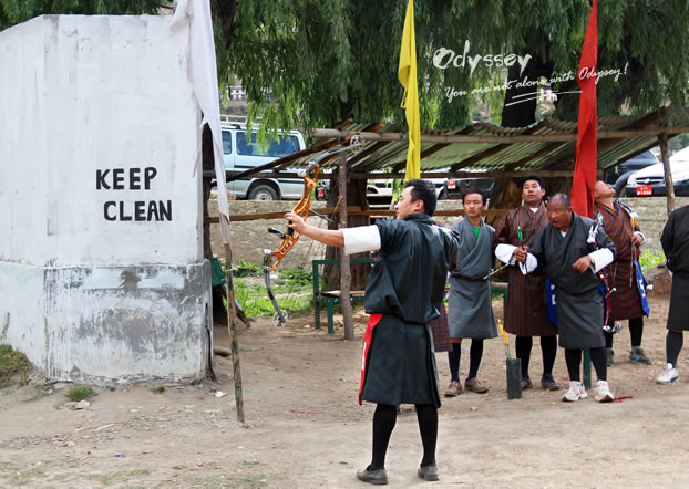 It's easy to catch an archery scene in Bhutan.