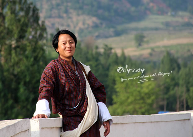 One of Odyssey Tours' friendly local guides in Bhutan