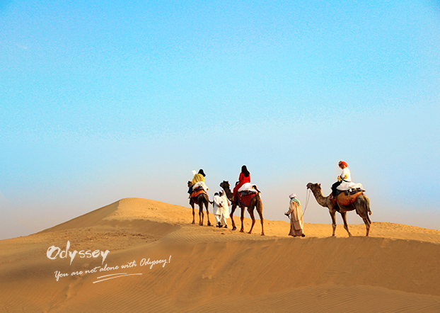 Ascending the Sam dune