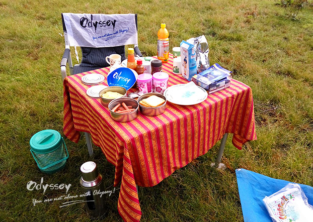 Yummy breakfast prepared by our Odyssey trek chef