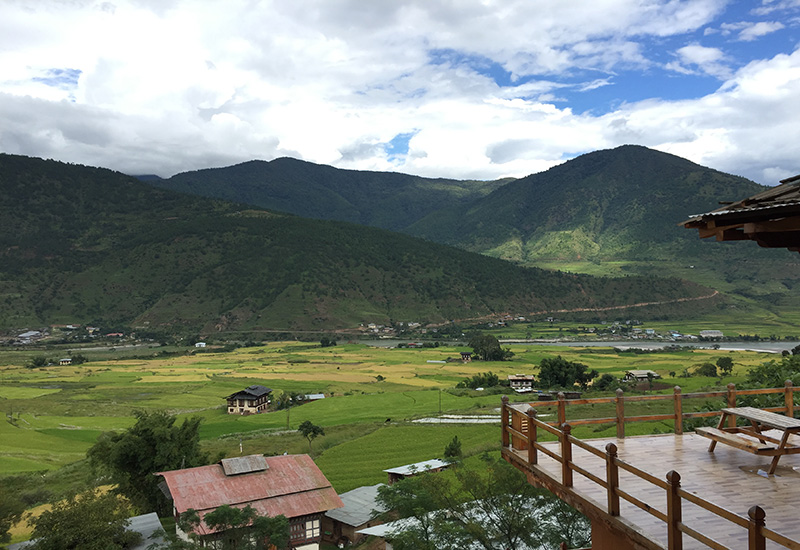view from the balcony of the Hotel Lobesa