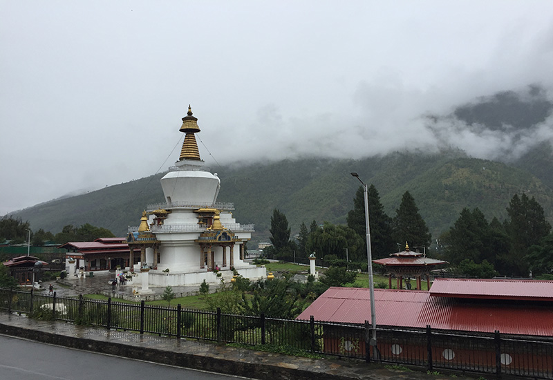 view from Hotel Tashi Yoedling’s coffee bar