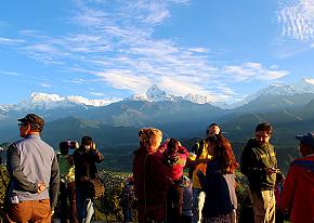 Nepal locals on mountains