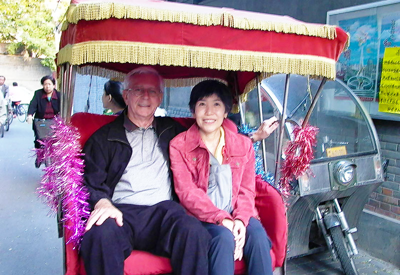 George and Cheh touring the Beijing Hutong