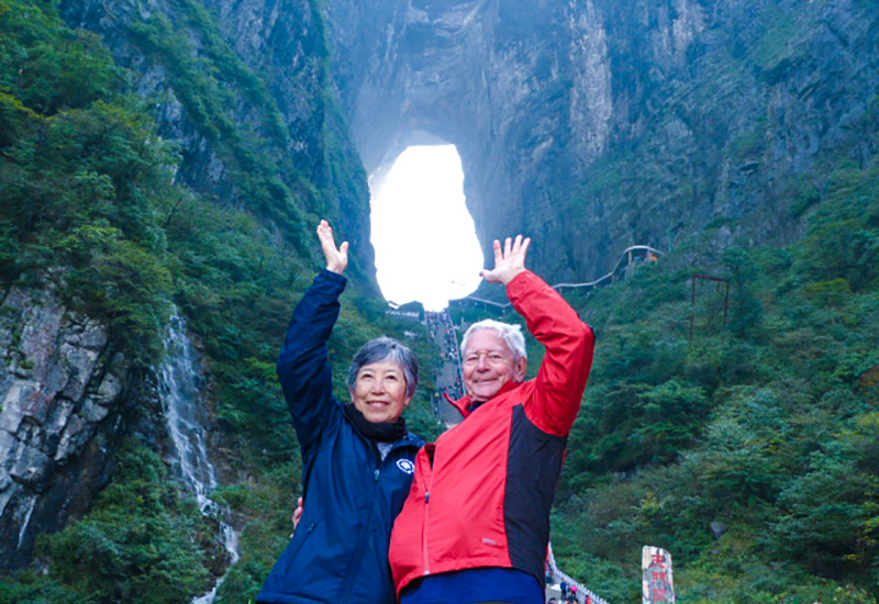 George and Cheh enjoying their time at the Mt. Tianmen