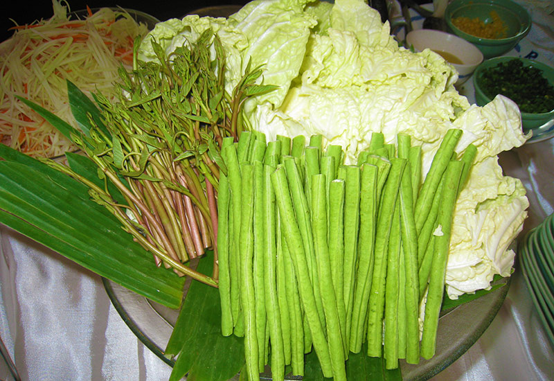 Fresh Vegetables in a Bangkok Local Restaurant