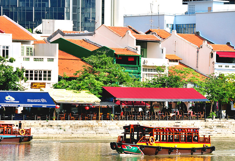 Boat Quay in Singapore