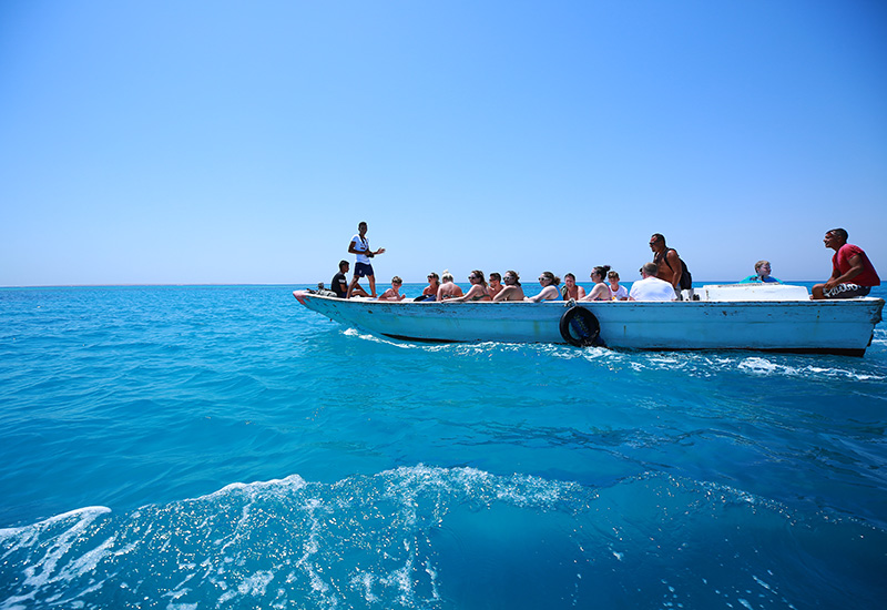 Boat ride on the Red Sea in Hurghada