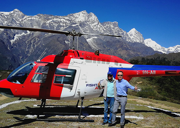 flight on the Himalaya in Nepal