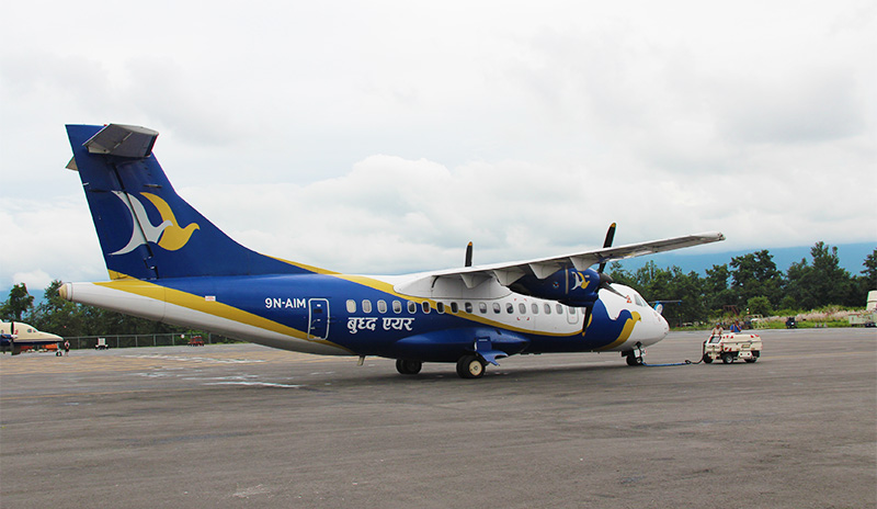 An aircraft in Kathmandu Airport