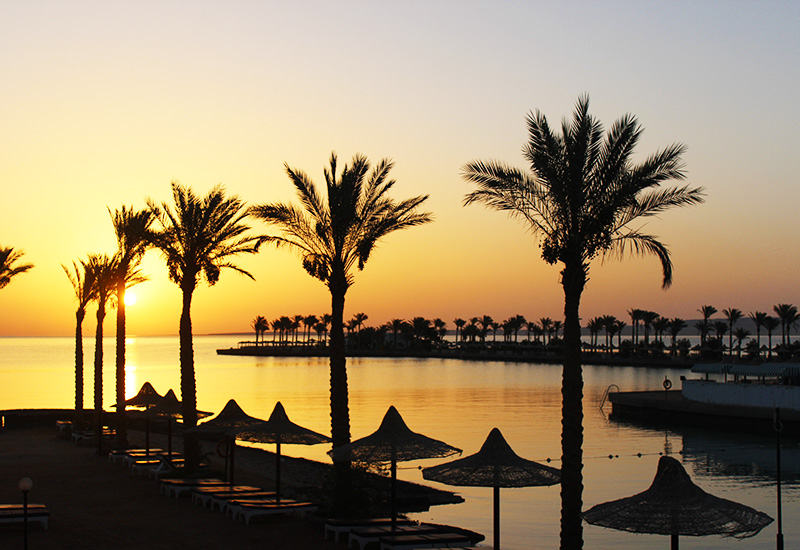 Sunset in the Red Sea in Hurghada