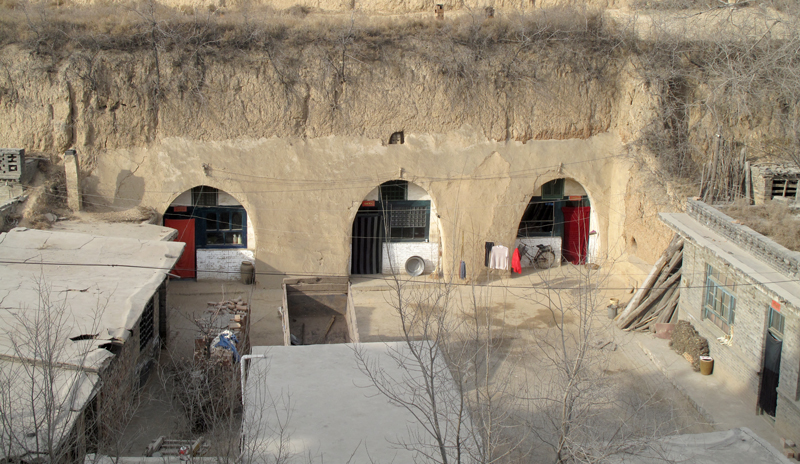 Traditional Yaodong cave houses in Shanxi, China