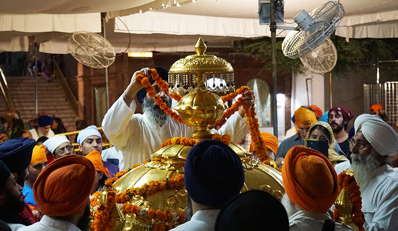 The Palki Ceremony in the Golden Temple in Amritsar