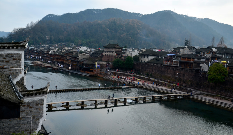 A bird's eye view of Fenghuang Ancient Town