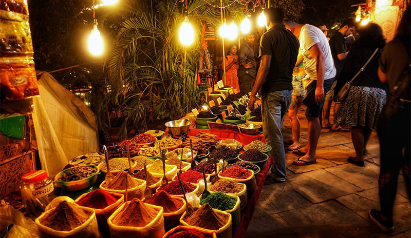 A spice market in Goa