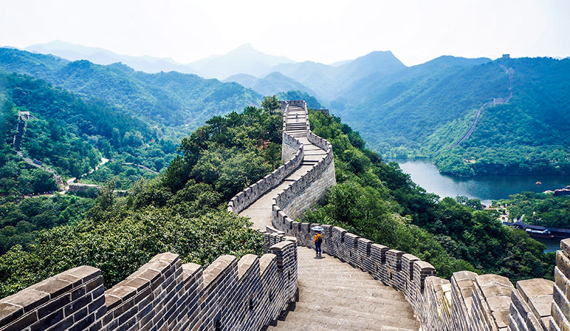 The Great Wall of China in summer