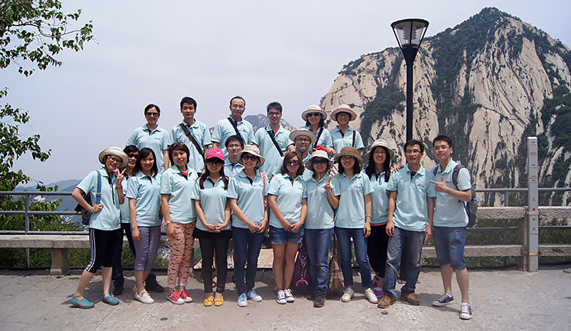 group photo taken on Mt. Huashan near Xi'an