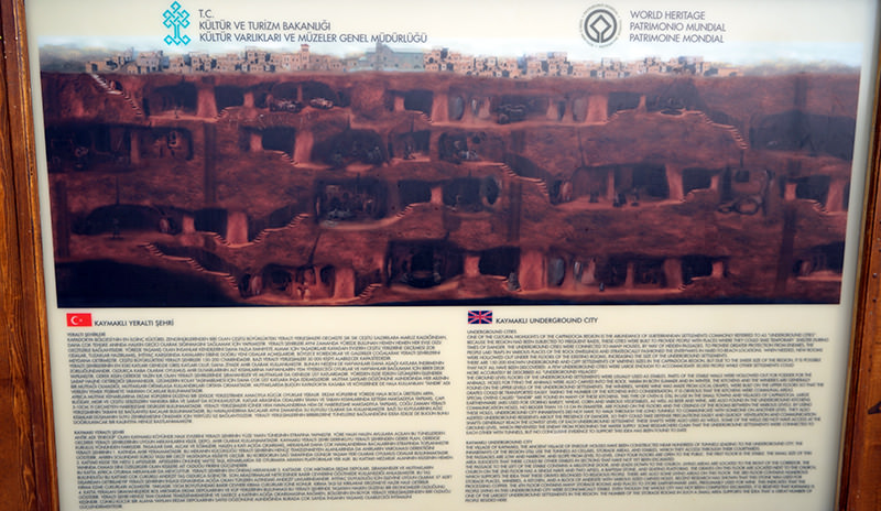 A cross section of the Kaymakli Underground City