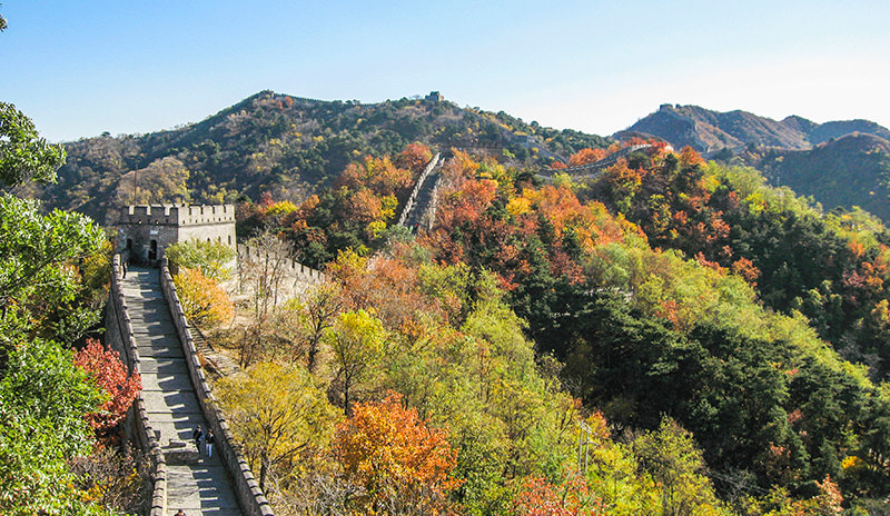 Mutianyu Great Wall in autumn
