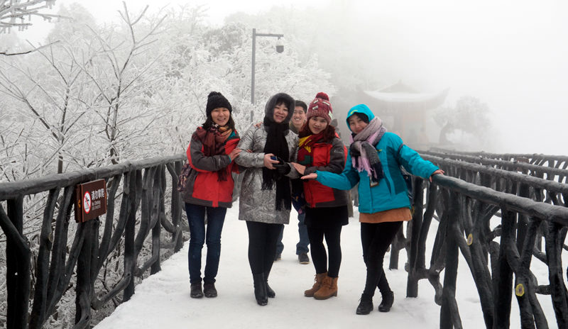 Odyssey Tours inspection team at Tianmen Mountain