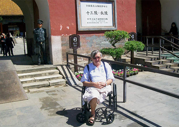 Odynovo customer in front of Ming Dynasty Tombs, Beijing
