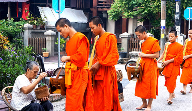 Alms-giving Ceremony, Luang Prabang, Laos