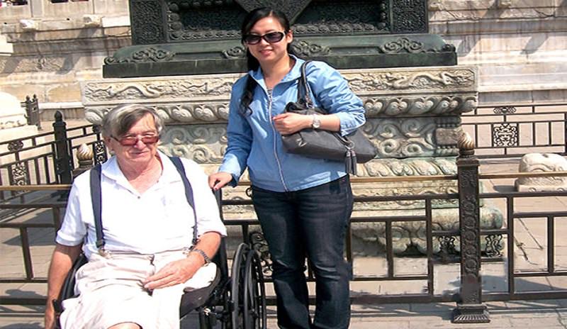 Disabled traveller in Beijing