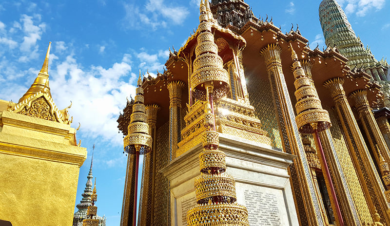 The brilliant architecture in the Grand Palace