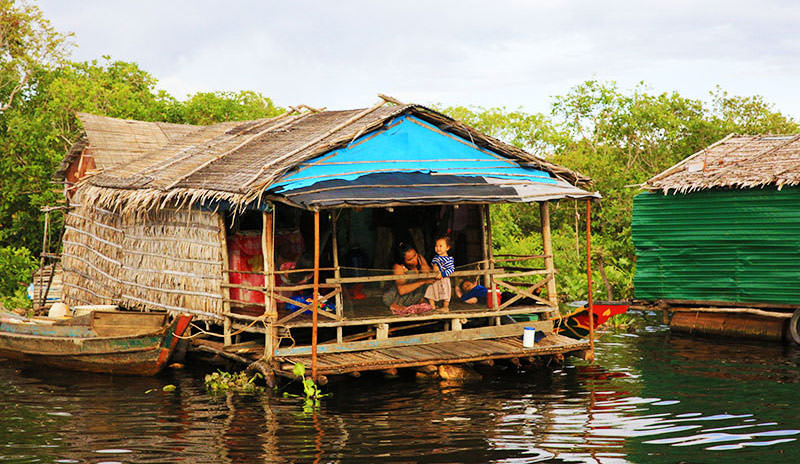 A stilt house on the Tonle Sap Lake, Siem Reap