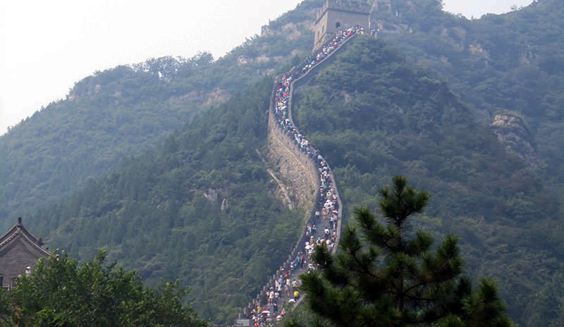 la Grande Muraille à Beijing en encombre