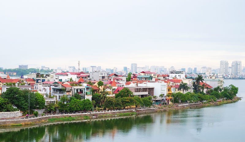 La vue sur la ville de Hanoi