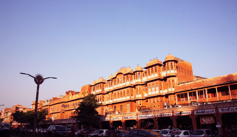 La vue des rues de Jaipur