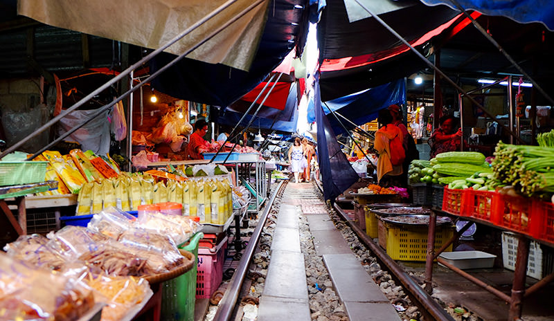 Maekong Railway Market, Bangkok, Thailand