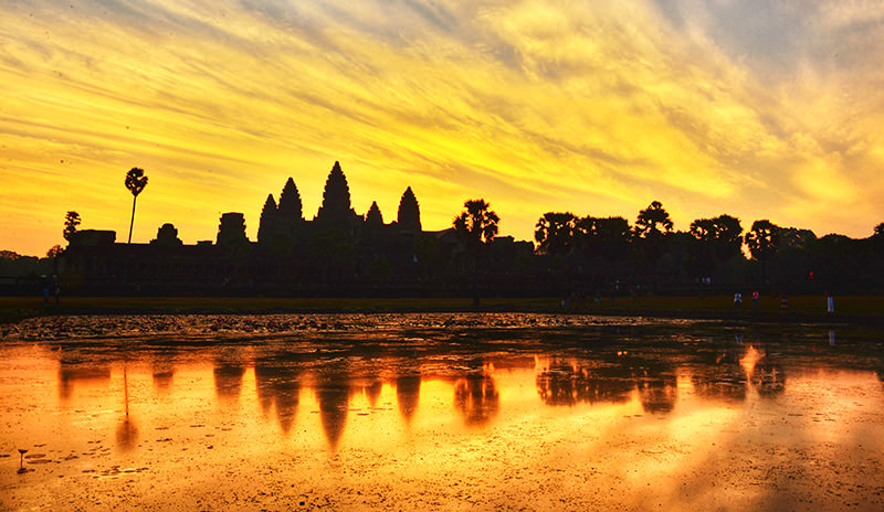 Sunrise at the Angkor Wat