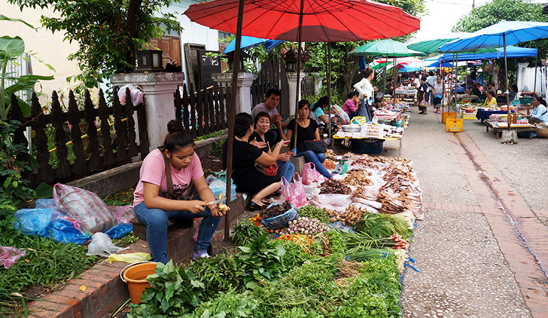 Thahue Market in Luang Prabang, Laos