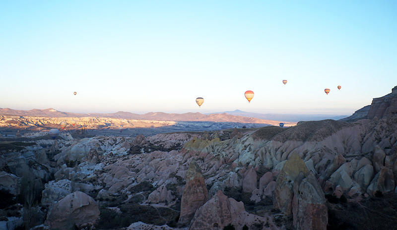 Hot-air balloon ride over Cappadocia, Turkey