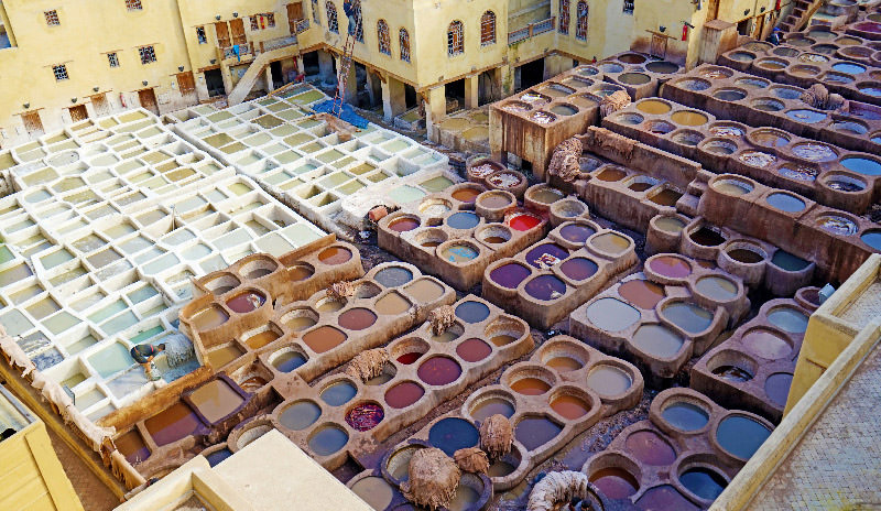 A tannery in Fez