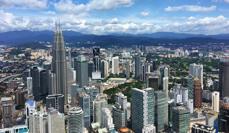 The city view of Kuala Lumpur