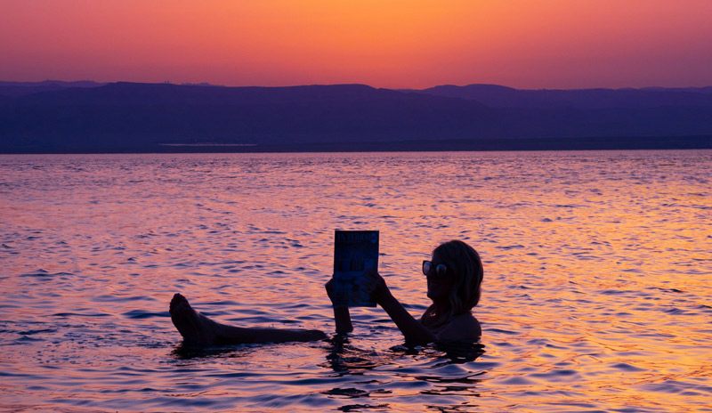 Floating in the Dead Sea