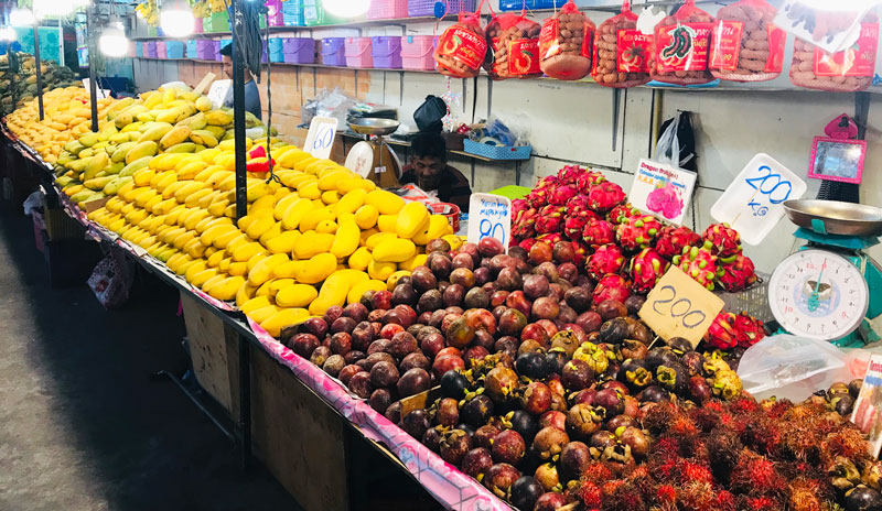 L'étal de fruits