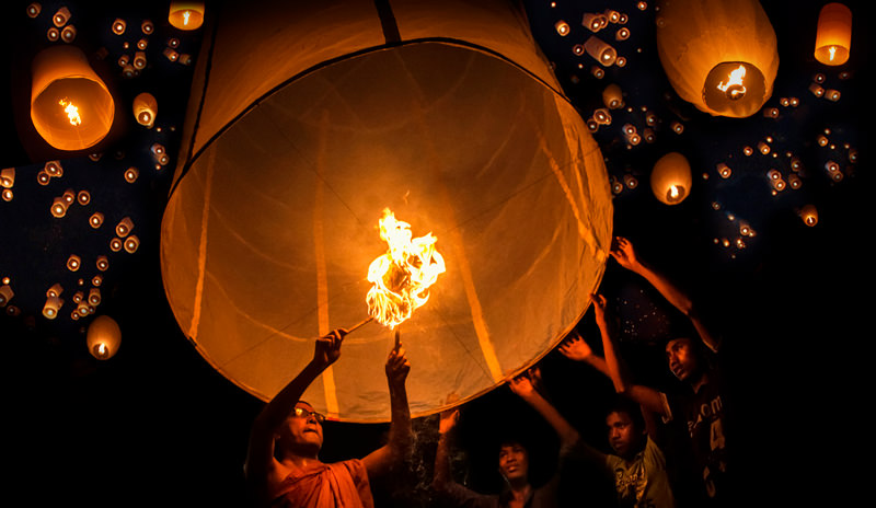 Festival de los Faroles en Chiang Mai