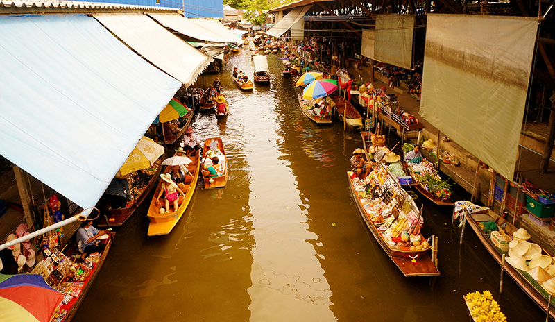 Mercado flotante de Damnoen Saduak