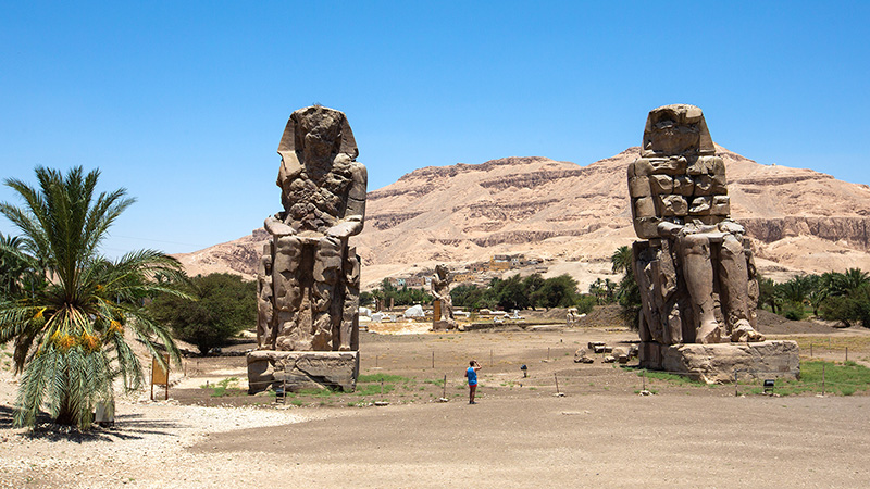 The Twin Seated Statues of Amenhotep III - Colossi of Memnon