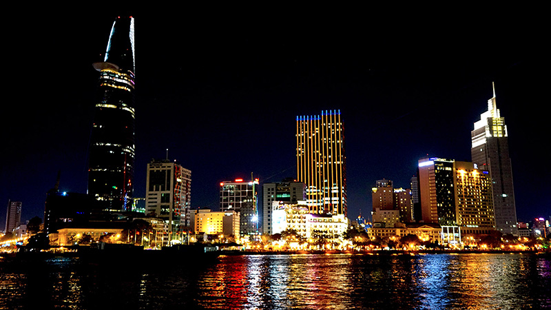 Ho Chi Minh City at Night, Vietnam
