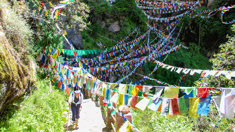 On the Way Hiking to the Tiger's Nest