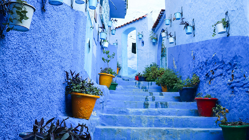 Blue Buildings in Chefchaouen