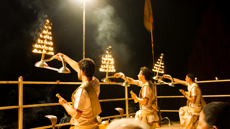 An arti Ceremony Dedicated to the Holy Ganges