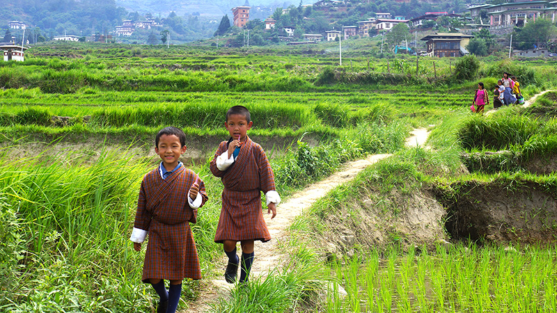 Local Children in Bhutan